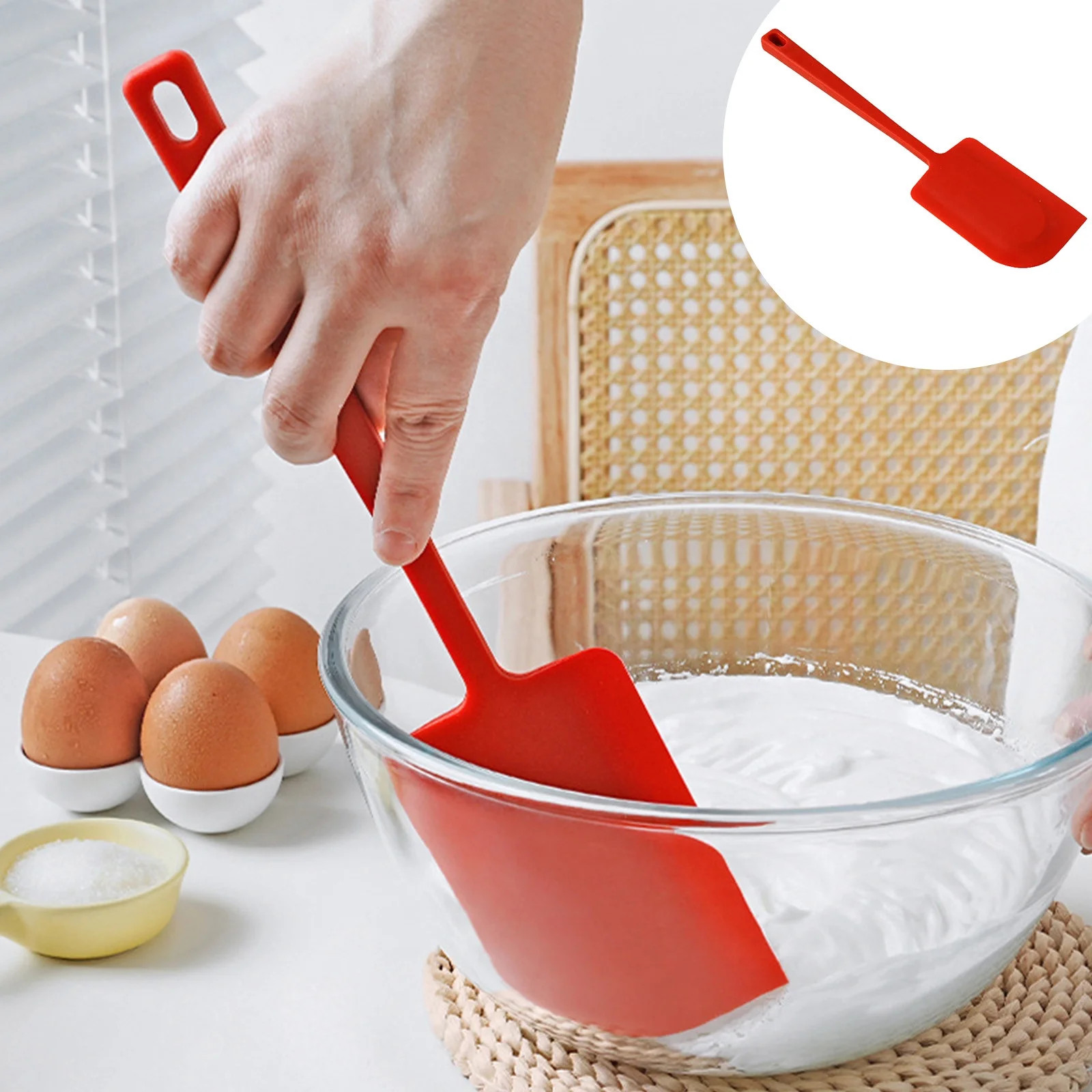 High Temperature Silicone Spatula Large Red Cake Batter Scraper & for Baking Flexible Heat Up to ... | Walmart (US)