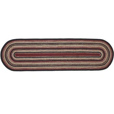 Oval Batichon Striped Hand Braided Jute / Sisal/Cotton Area Rug in Black/Red/Tan | Wayfair North America