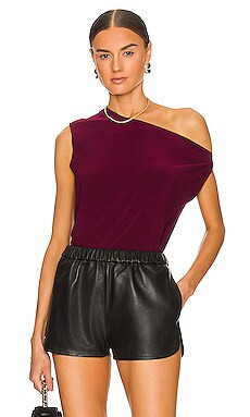 Norma Kamali x REVOLVE Drop Shoulder Top in Plum from Revolve.com | Revolve Clothing (Global)