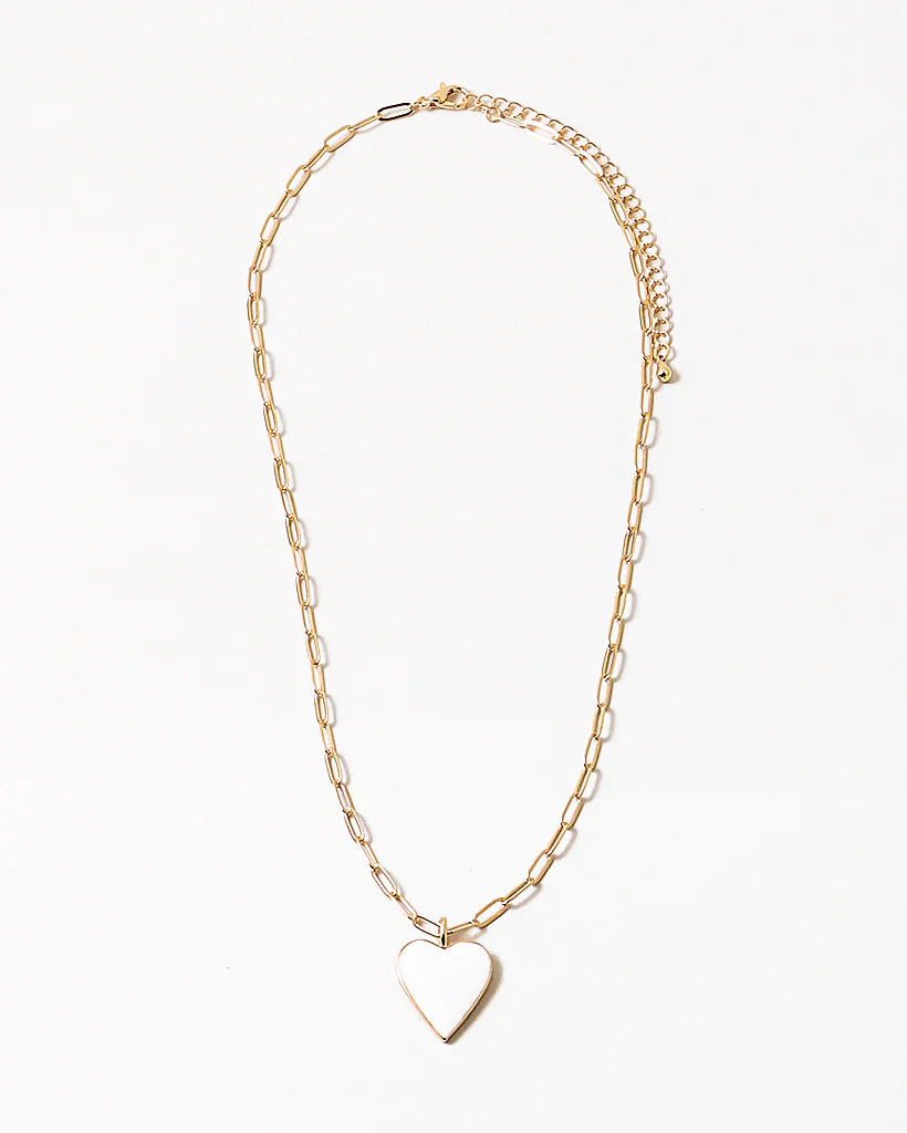 Gold and White Heart Necklace | Erin McDermott Jewelry