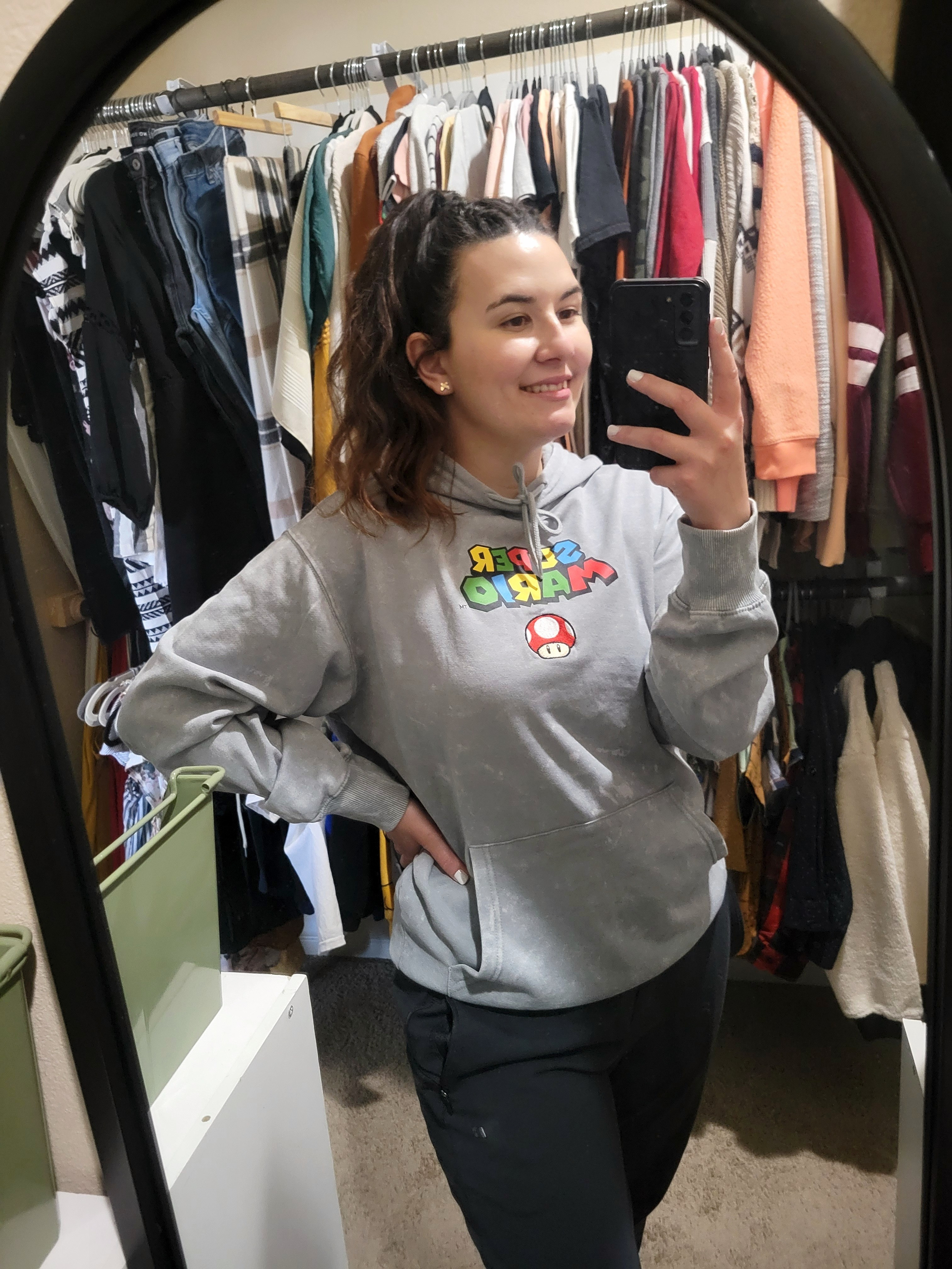 
Nintendo Super Mario Men’s Hooded Sweatshirt from Walmart - I'm sooo ready for Fall & all the hoodies.. hoodies are like my comfort piece lol but ignore the mess this was the last picture I took in my closet before I redid my closet 🥹 BUT isn't this hoodie sooo cute (the back is even cuter 😍) We're big Mario fans over here & my dad bought this for me 🥹 My closet has the world's worse lighting so sorry lol Remember you can always get a price drop notification if you heart a post/save a product 😉 

✨️ P.S. if you follow, like, share, save or shop my post.. thank you sooo much, I appreciate you! As always thanks sooo much for being here & shopping with me 🥹 

| hoodie, mario, super mario, super mario bros, Mario bros, character hoodie, hoodies for men, mens hoodies, cozy, comfort, comfy style, grwm, haul, shop with me, walmart finds, walmart fashion, walmart, walmart women's, women's, women's fashion, casual, casual comfort, casual style | 
#LTKstyletip #LTKbeauty #LTKmens #LTKSeasonal #LTKtravel

