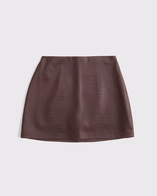 Women's The A&F Scarlett Vegan Leather Mini Skort | Women's Bottoms | Abercrombie.com | Abercrombie & Fitch (US)