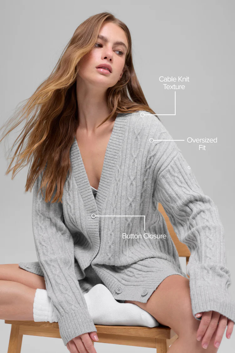 Cable Knit Winter Bliss Cardigan | Alo Yoga (US)