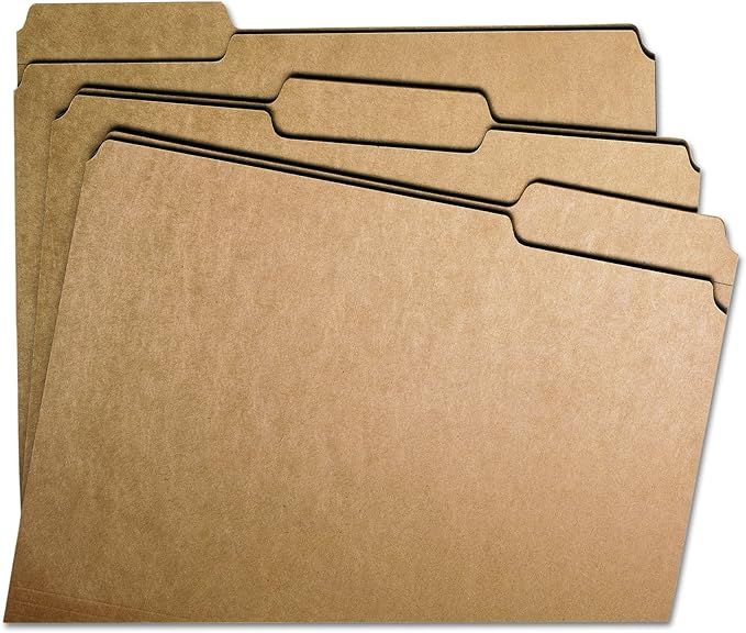 Smead File Folder, Reinforced 1/3-Cut Tab, Letter Size, Kraft, 100 Per Box (10734) | Amazon (US)