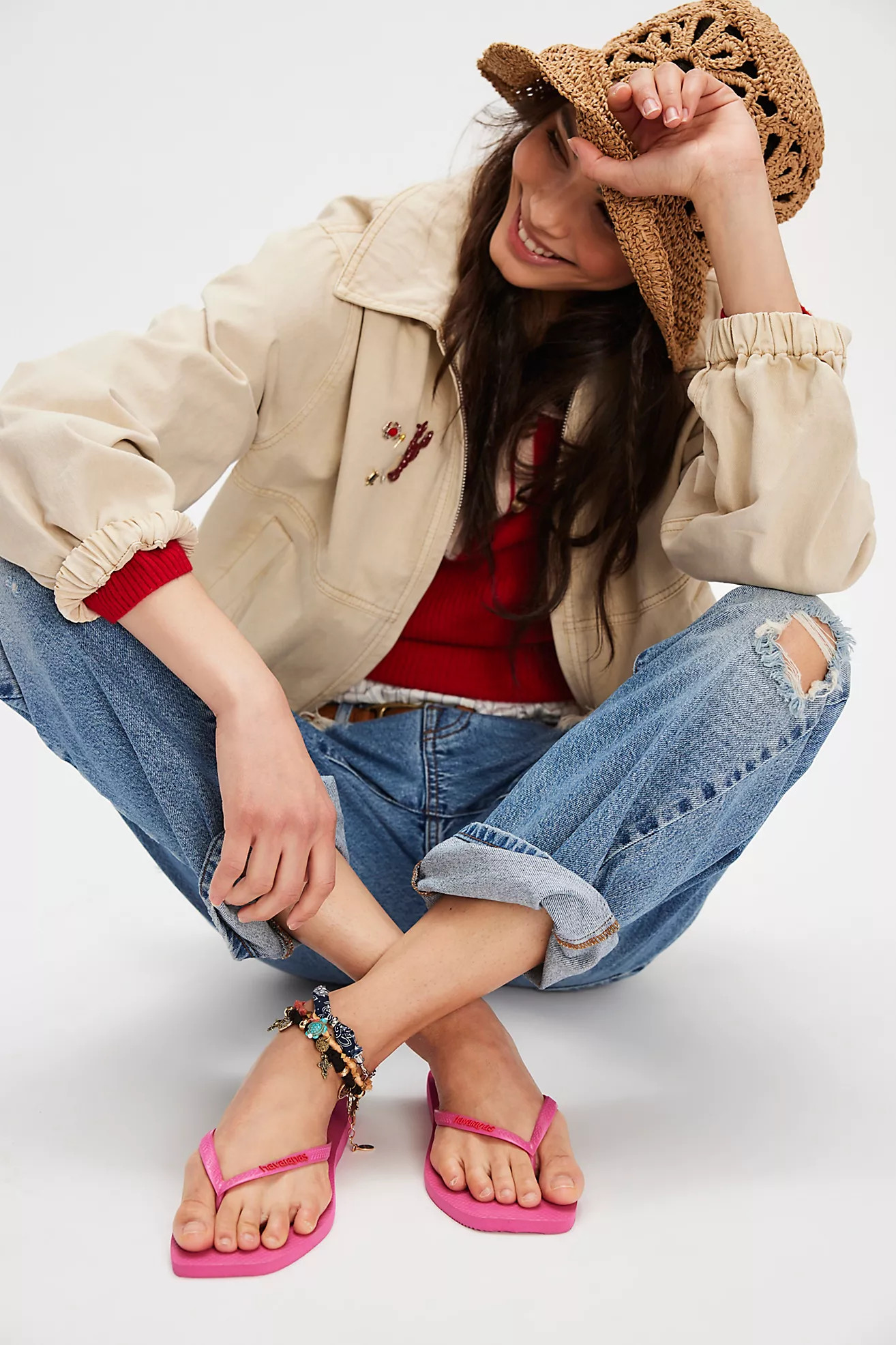 Havaianas Slim Square Flip Flops | Free People (Global - UK&FR Excluded)