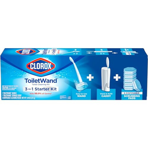 Clorox Toilet Wand Toilet Cleaning Kit, ToiletWand, Caddy and 6 Refills (Pack May Vary) | Amazon (US)