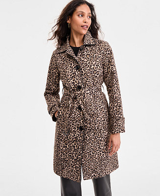 MICHAEL Women's Single-Breasted Belted Trench Coat | Macy's