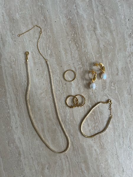 Recent gold jewelry I got. / gold jewelry, dainty jewelry, statement earrings