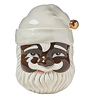Glitterville Papa Noel Cookie Jar in Brown | Hand Painted and Glazed | Collectable | Amazon (US)