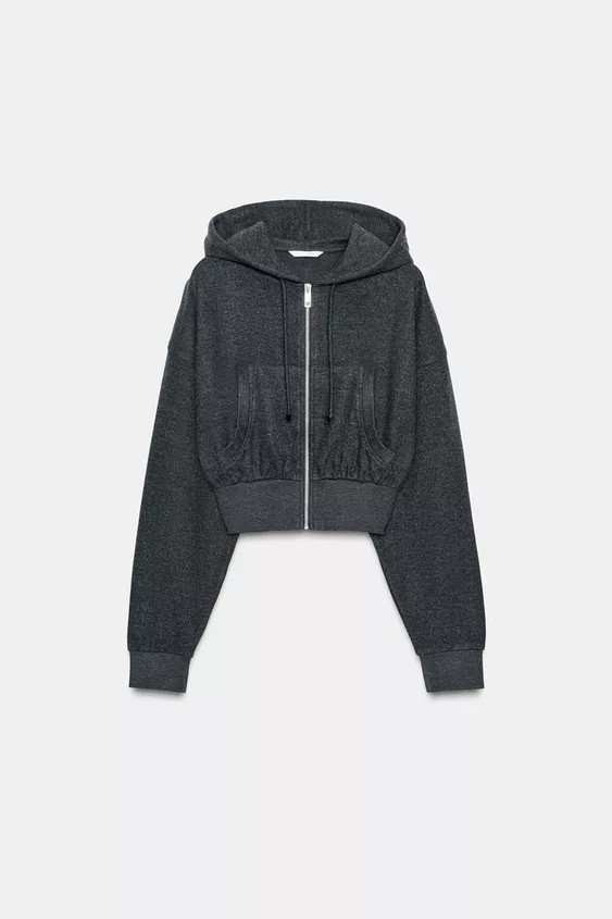 CROPPED HOODIE SWEATSHIRT | Zara US