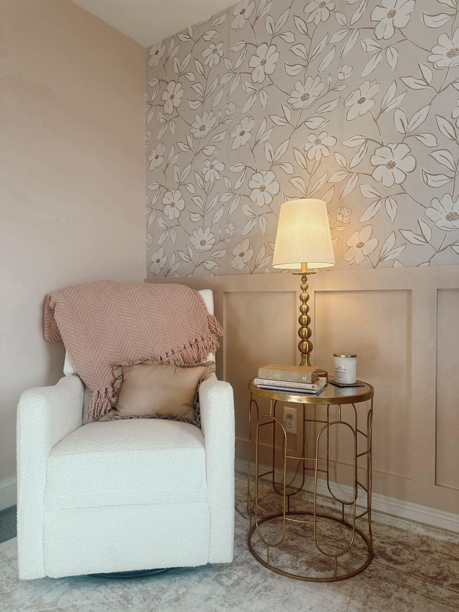 love this little corner of the nursery can’t wait to see these baskets up with it! 🌸✨🕊️🍼🫧🧺 linking our fav nursery glider / rocking chair that reclines! 

#LTKKids #LTKBaby #LTKHome