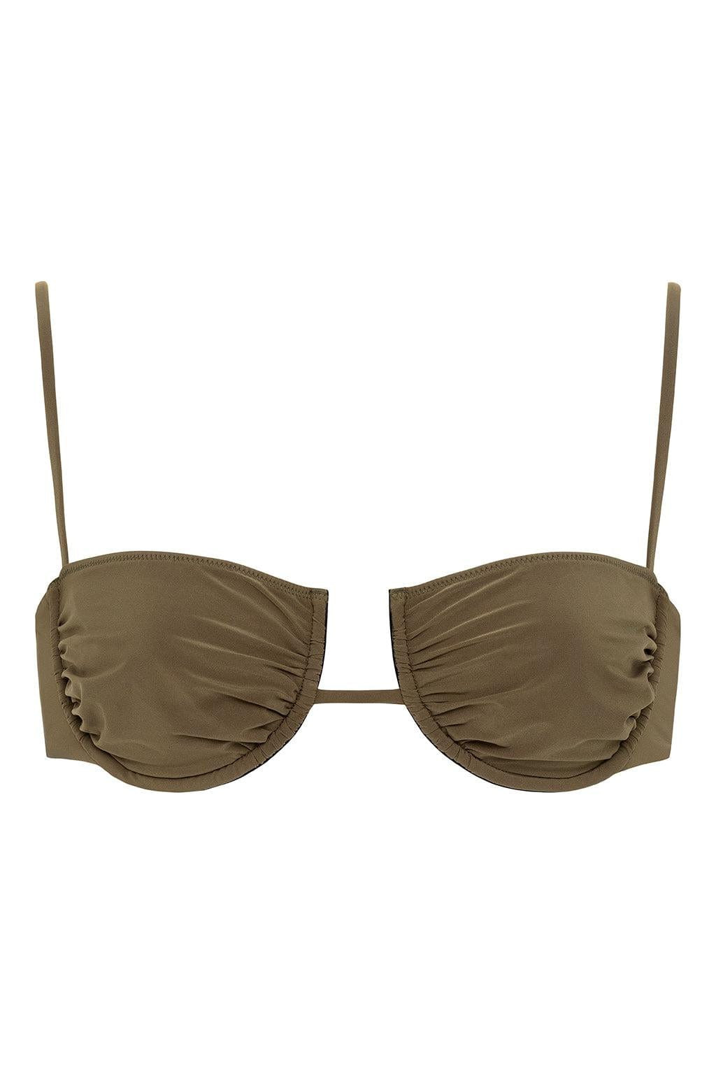 Khaki Simonette Bikini Top | Montce