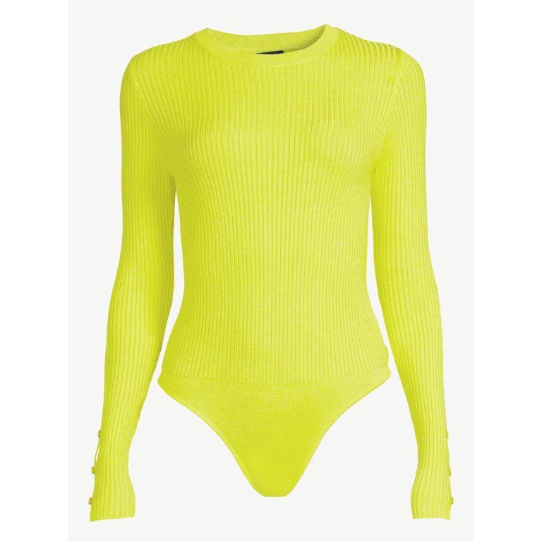 Scoop Women's Bodysuit Sweater with Long Sleeves | Walmart (US)