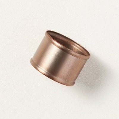 4pc Metal Napkin Ring Set Brassy Copper - Hearth &#38; Hand&#8482; with Magnolia | Target