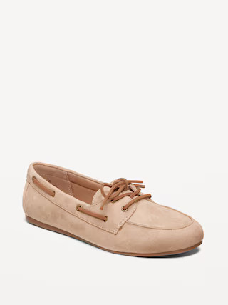 Faux-Leather Boat Shoes for Women | Old Navy (US)
