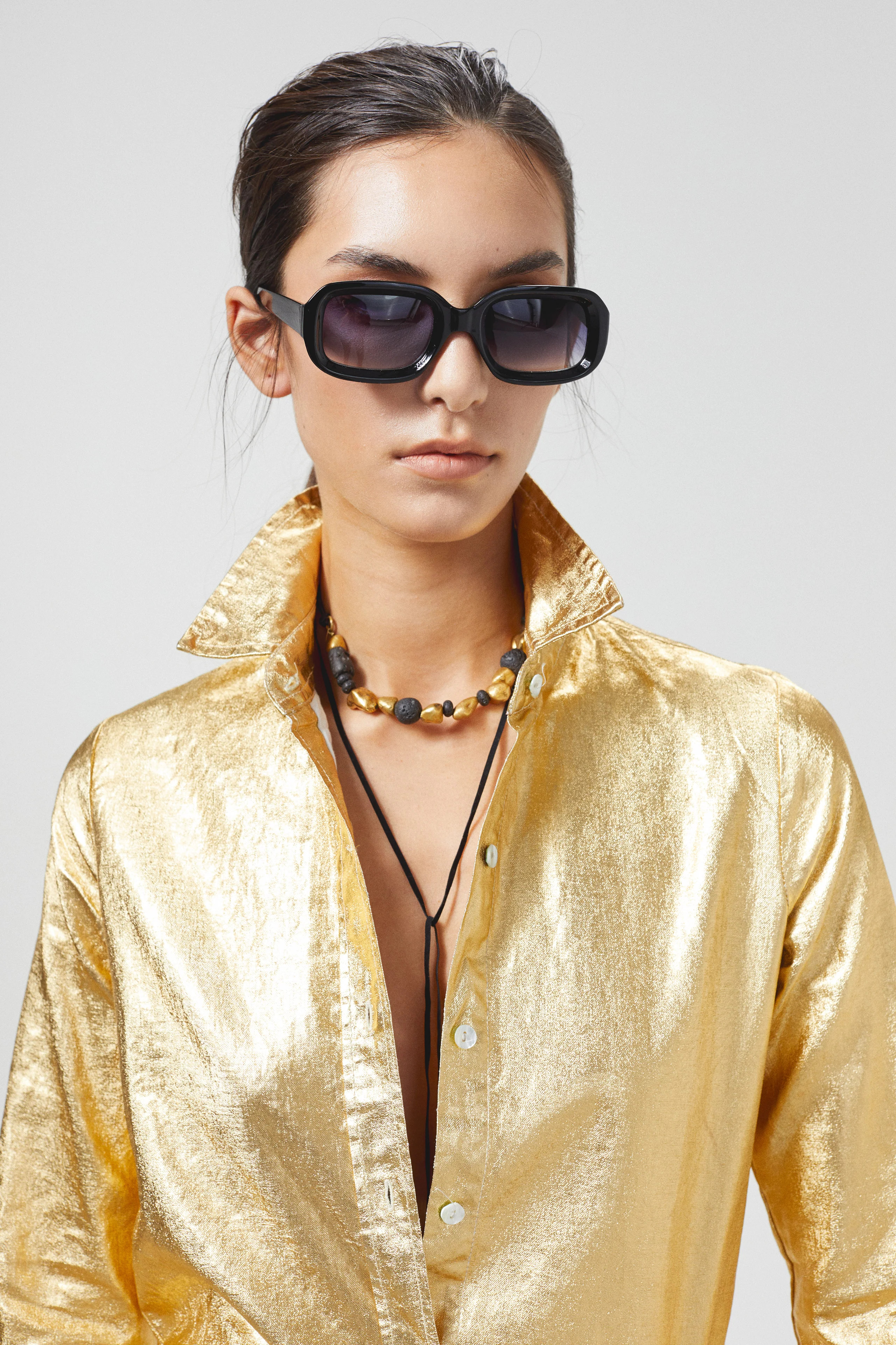 San Marino Metallic Linen Shirt - Gold | Lanhtropy