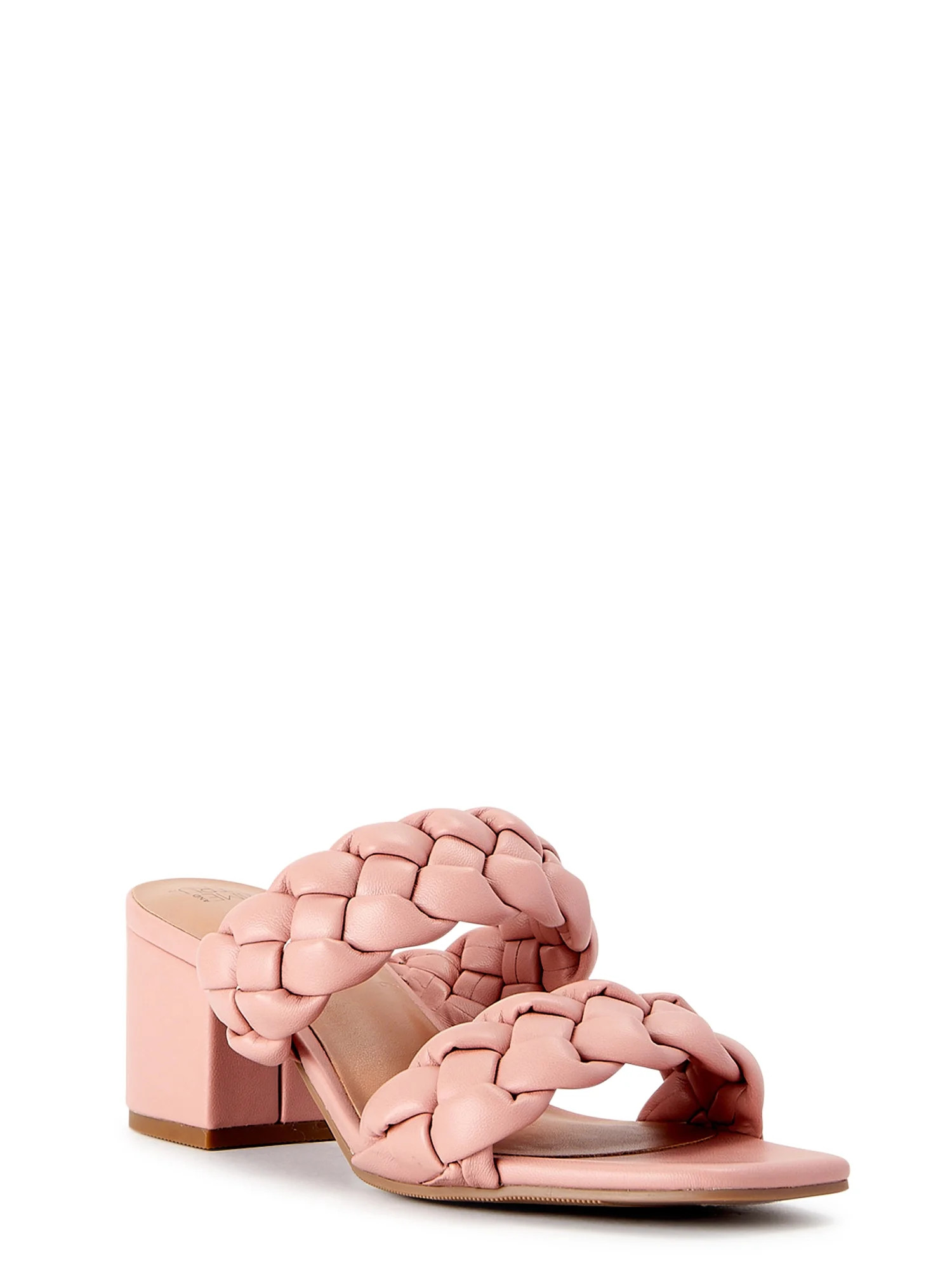 Time and Tru Women’s Braided Heel Sandals - Walmart.com | Walmart (US)