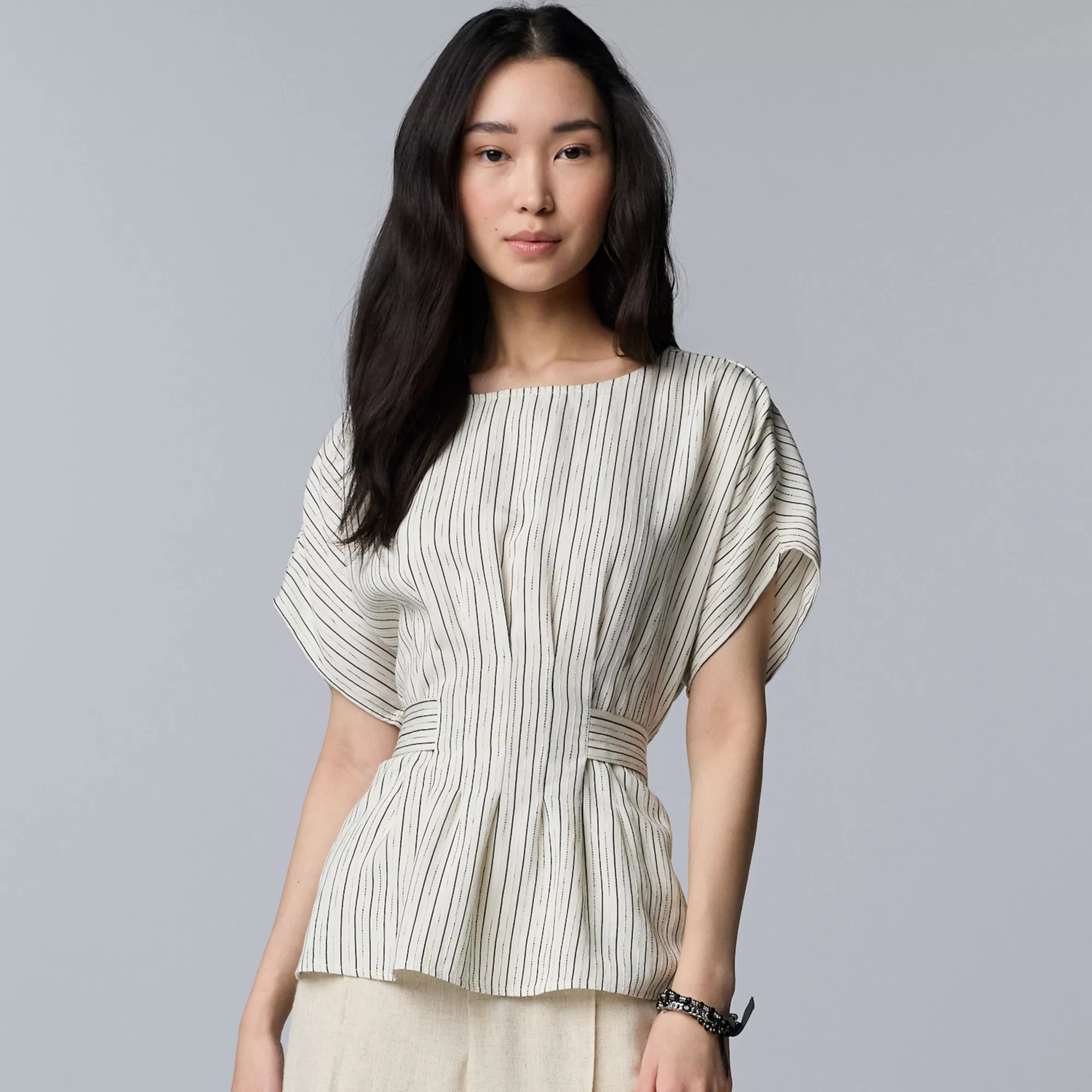 Women's Simply Vera Vera Wang Tie Waist Blouse | Kohl's