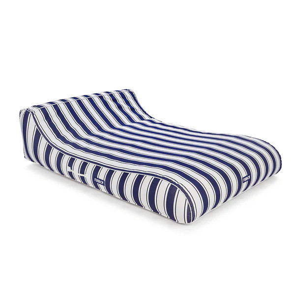 Double Fabric Lounger Navy Stripe, 2 Person | FUNBOY