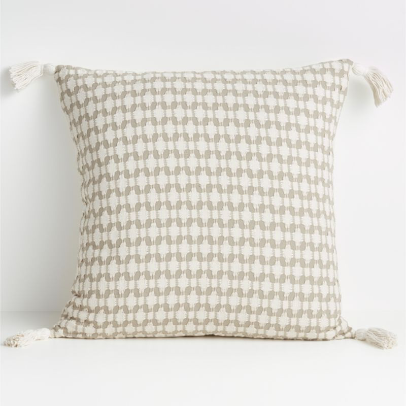 Tahona 23" White Swan Textured Pillow Cover + Reviews | Crate and Barrel | Crate & Barrel