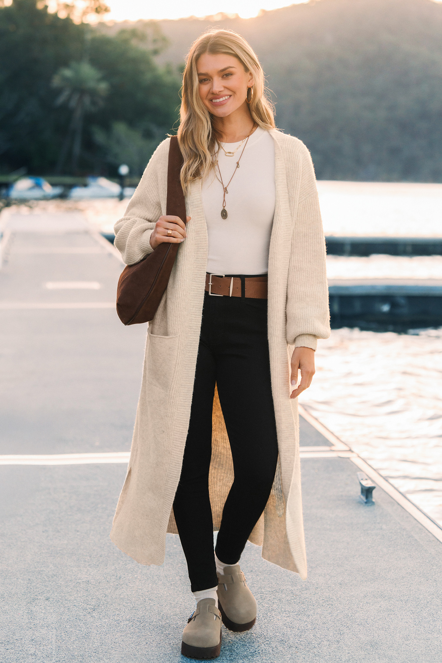 Cream & Sugar Beige Cardigan - L | Cupshe US
