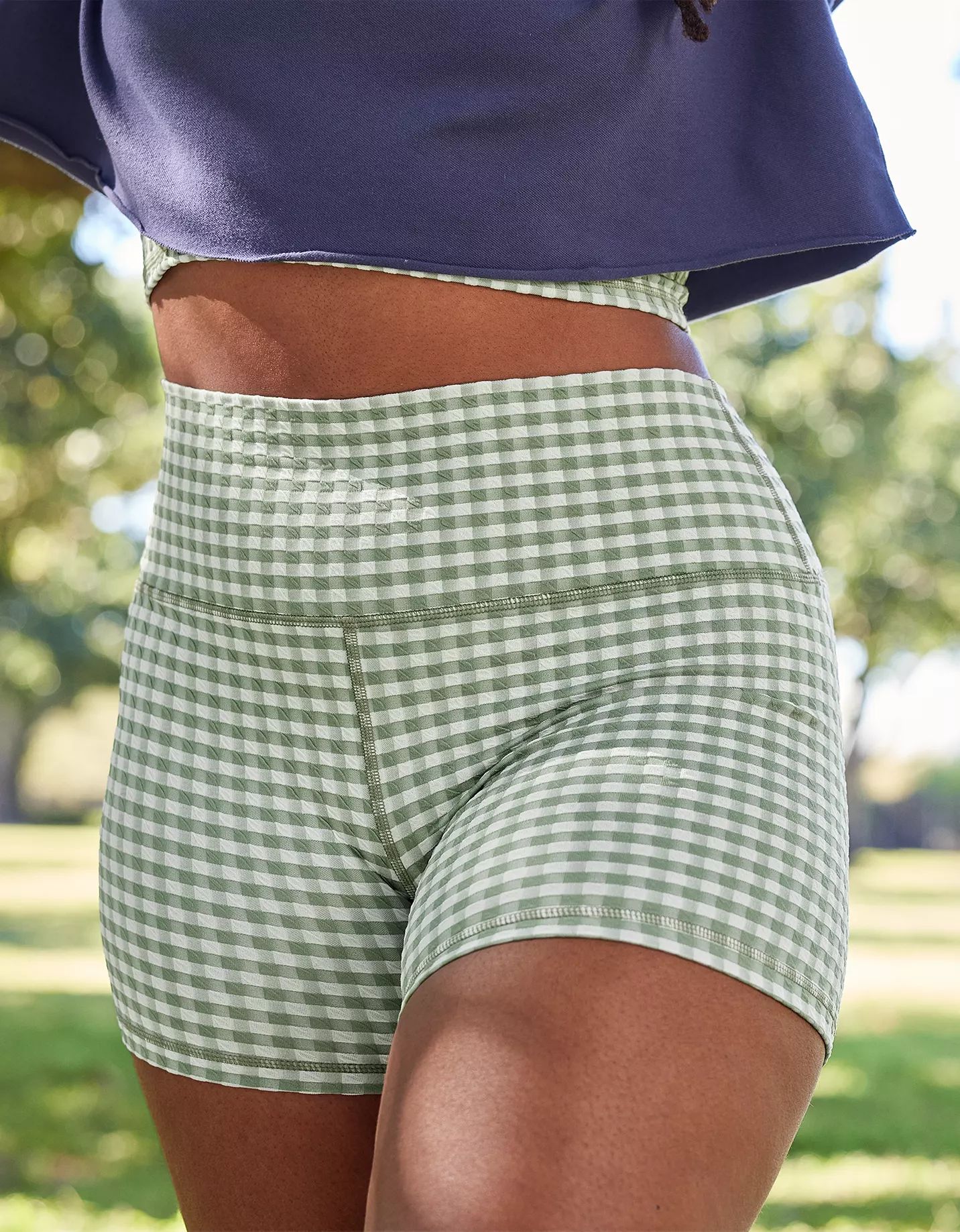 OFFLINE By Aerie Gingham 4" Shortie | American Eagle Outfitters (US & CA)