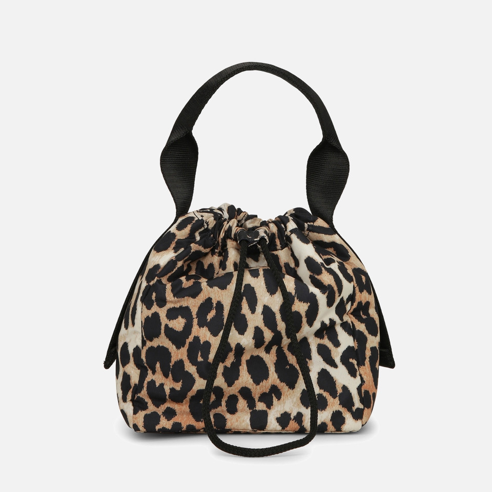 Ganni Tech Leopard-Print Recycled Shell Pouch | Mybag.com (Global) 