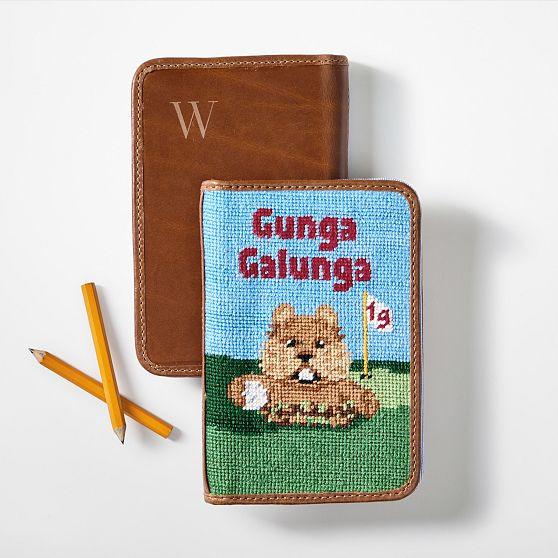 Smathers &amp; Branson Needlepoint Golf Scorecard Holder | Mark and Graham