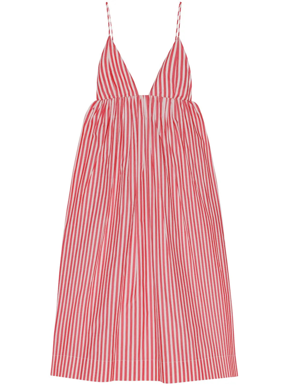 striped V-neck dress | Farfetch Global