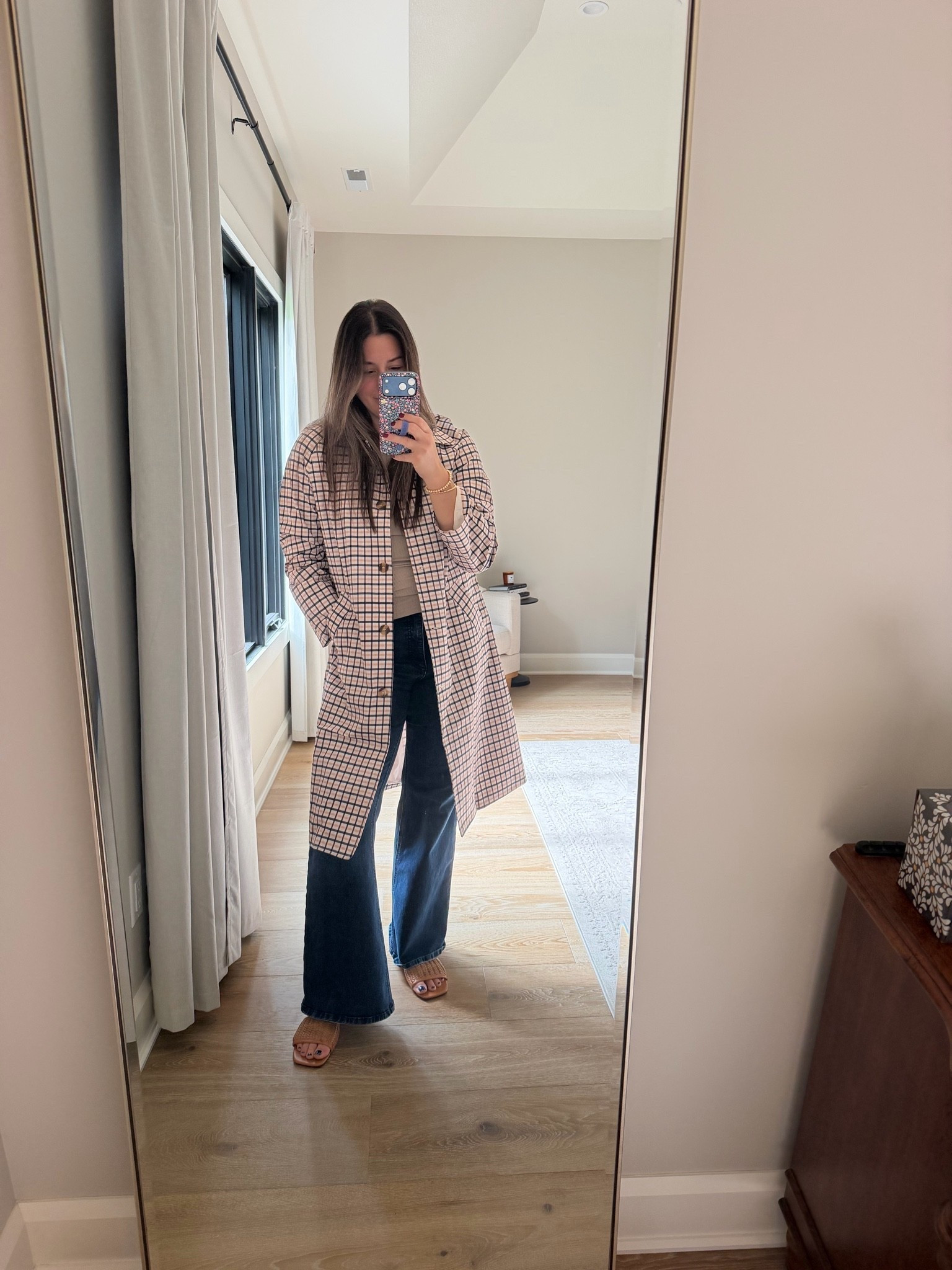 Plaid trench coat // fall jacket