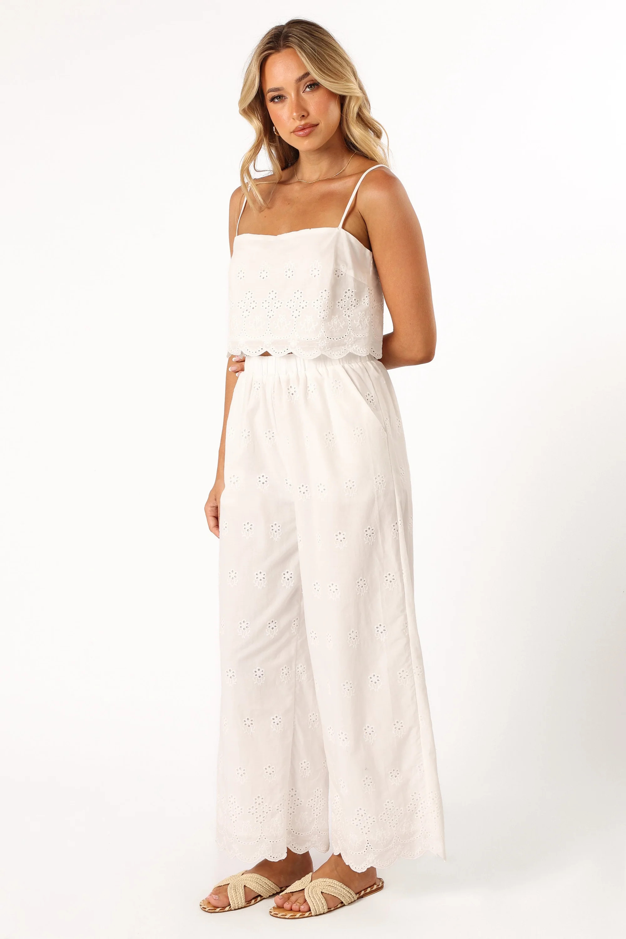 Clementine Pant Set - White | Petal & Pup (US)