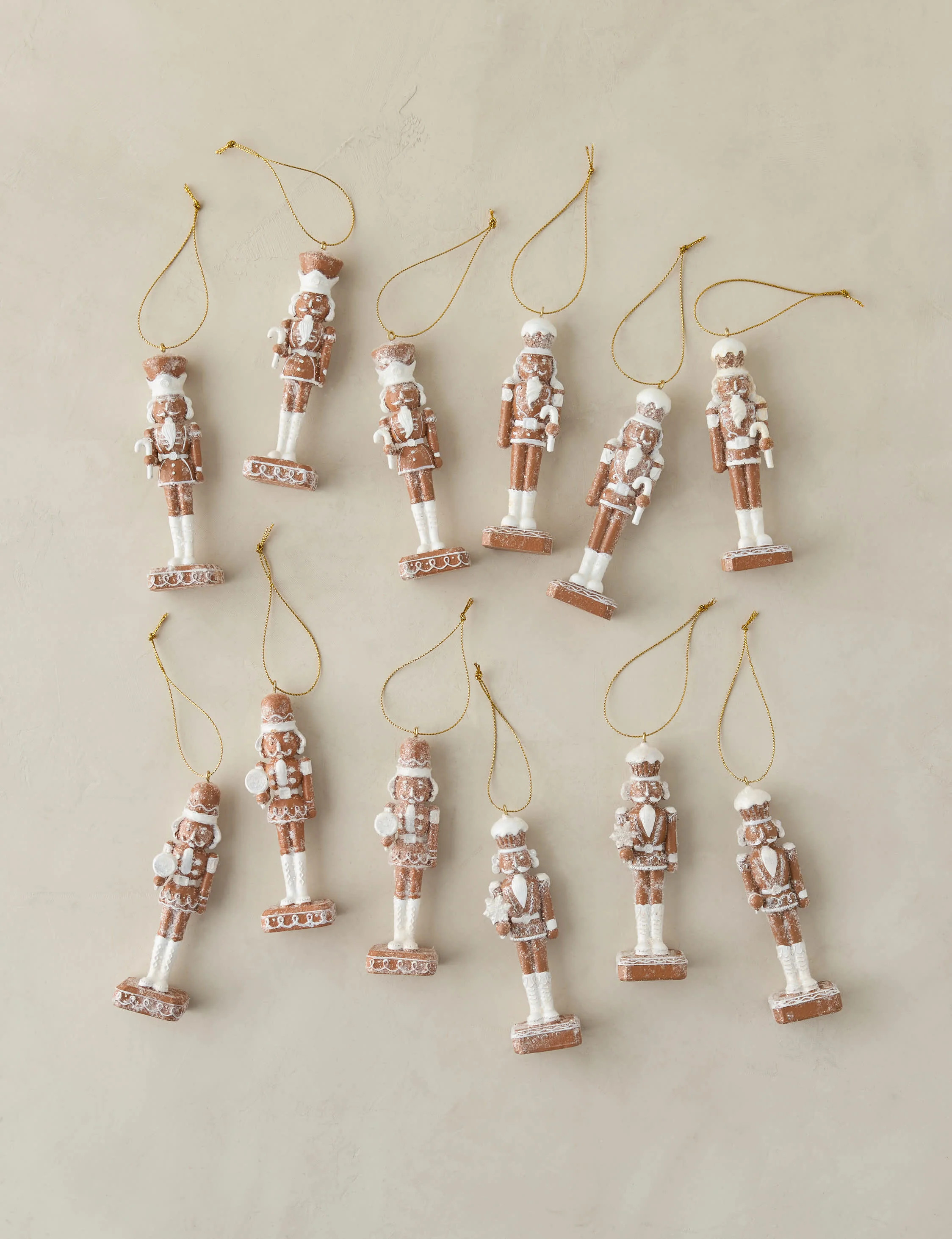 Gingerbread Nutcracker Ornaments (Set of 12) | Lulu and Georgia 