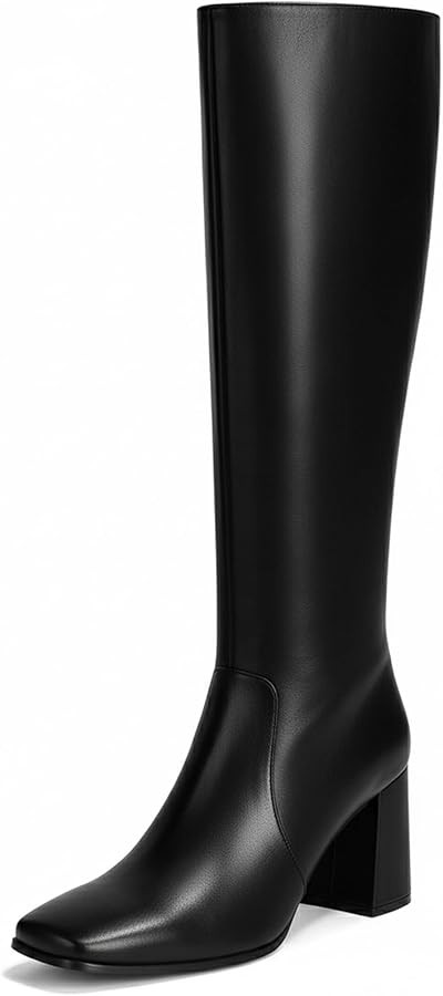 Vipost 3.35-inch Square Toe Knee High Boots for Women, Chunky Block Heel Tall Boots for Women wit... | Amazon (US)
