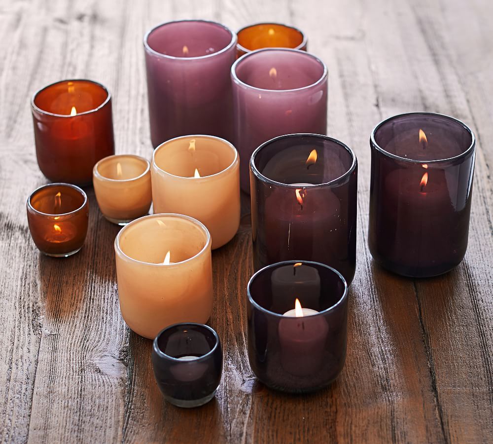 Modern Glass Votive Candleholders - Mineral | Pottery Barn (US)