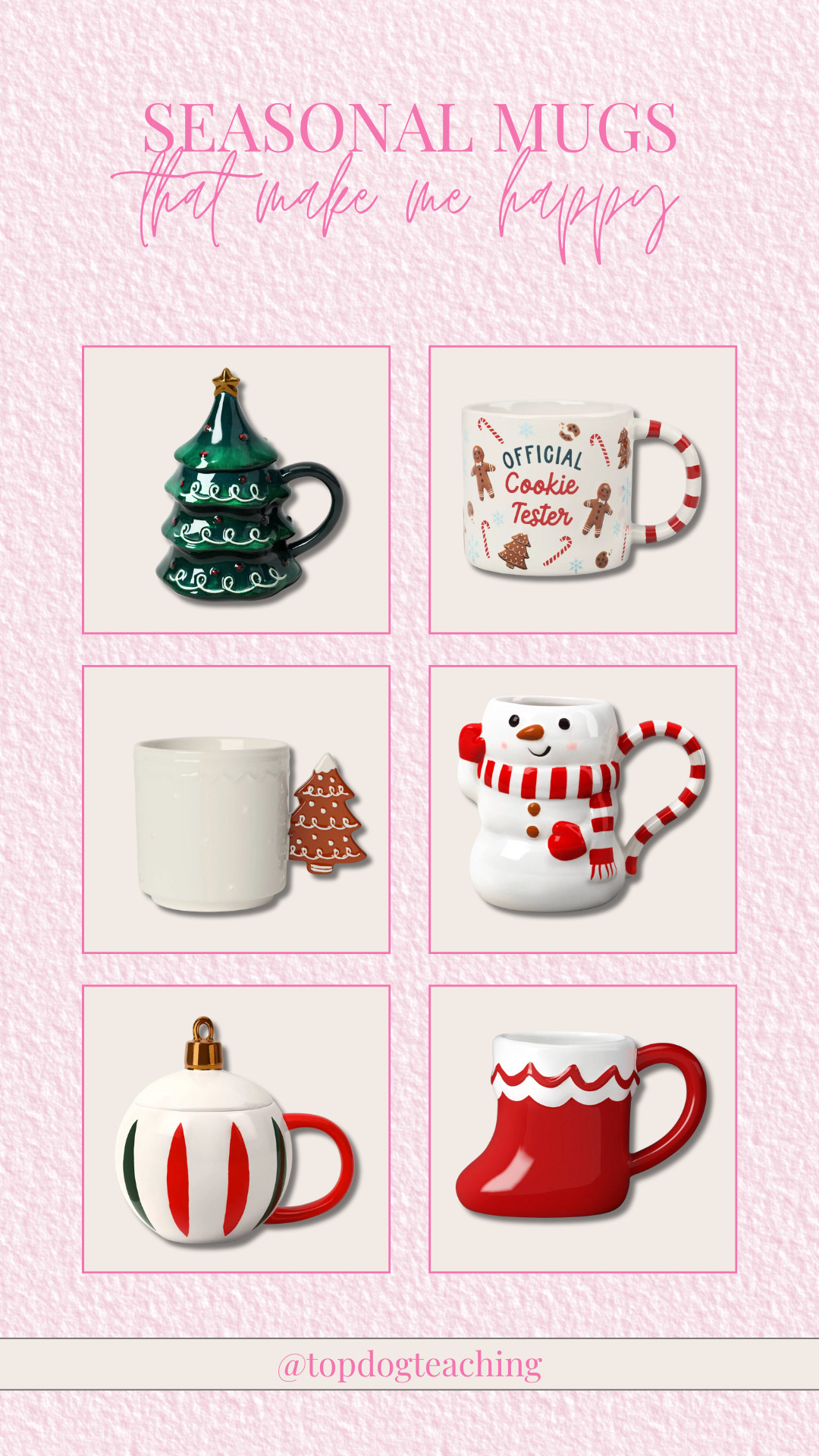 Sipping my way through the season one super cute, super affordable mug at a time. ☕️✨ Rounded up the sweetest holiday-themed mugs — all for just $5!

mugs, coffee mug, tea mug, slow mornings, home decor, holiday mug 

 #LTKHoliday #LTKSeasonal #LTKHome