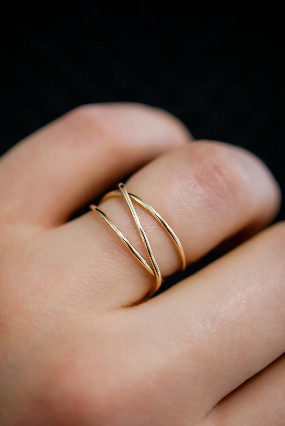 Wraparound Ring, 14K Gold Fill wrap ring, gold filled, wrapped criss cross ring, woven ring, infi... | Etsy (Global)