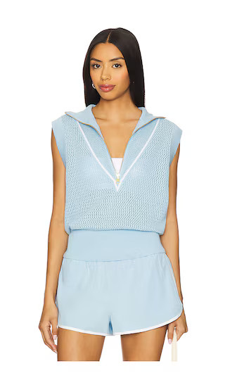 Allena Half Zip Vest in Airy Blue | Revolve Clothing (Global)