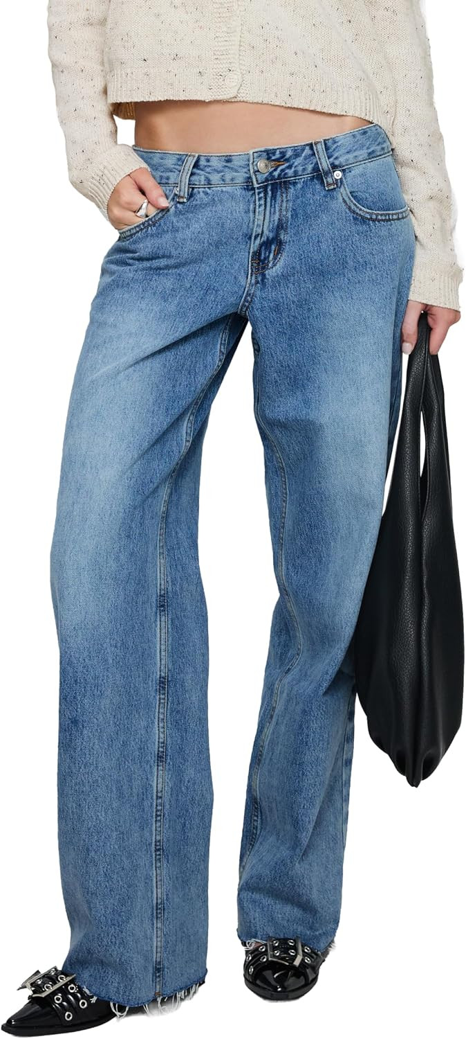 Princess Polly Women's Sabryna Low Rise Jeans | Amazon (US)