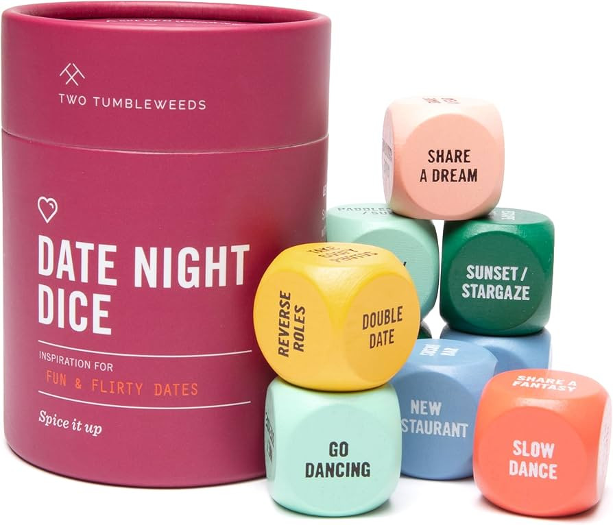 Date Night Dice by Two Tumbleweeds: Couples Date Idea Generator – Fun Relationship Game for Par... | Amazon (US)
