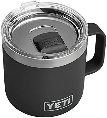 YETI Rambler 14 oz Mug, Vacuum Insulated, Stainless Steel with MagSlider Lid, Black | Amazon (US)