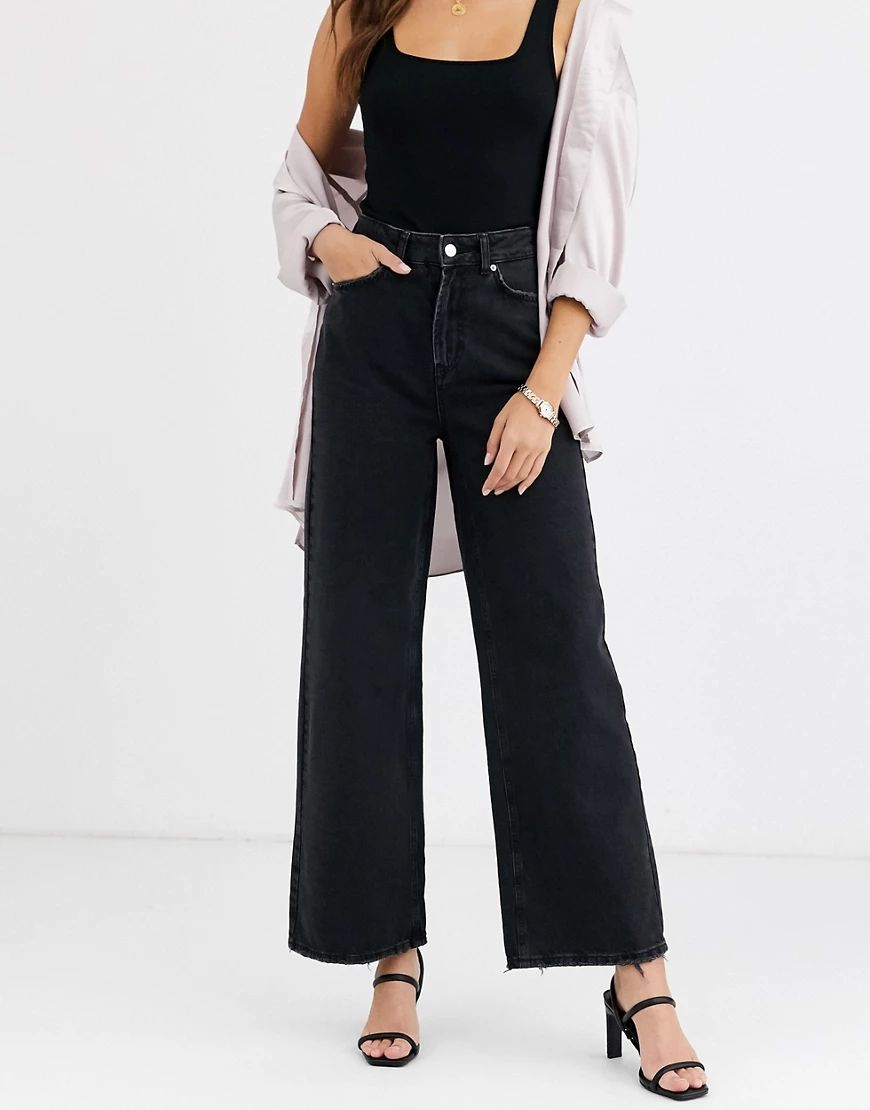 Vero Moda wide leg jean-Black | ASOS (Global)