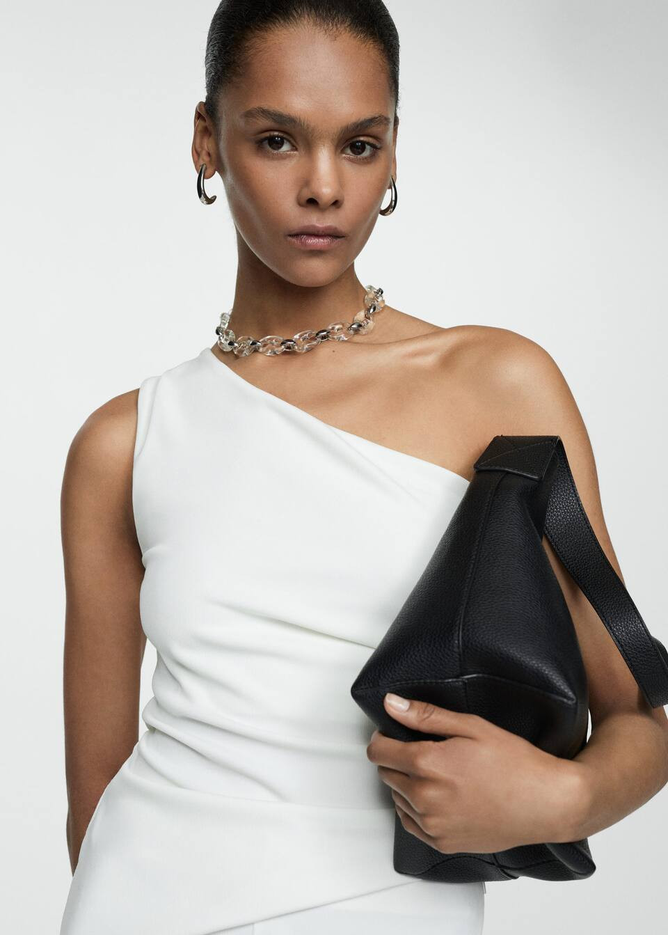 Asymmetrical draped top -  Women | Mango USA | MANGO (US)