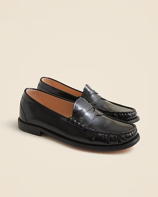 New Winona penny loafers in Italian spazzolato leather | J. Crew US