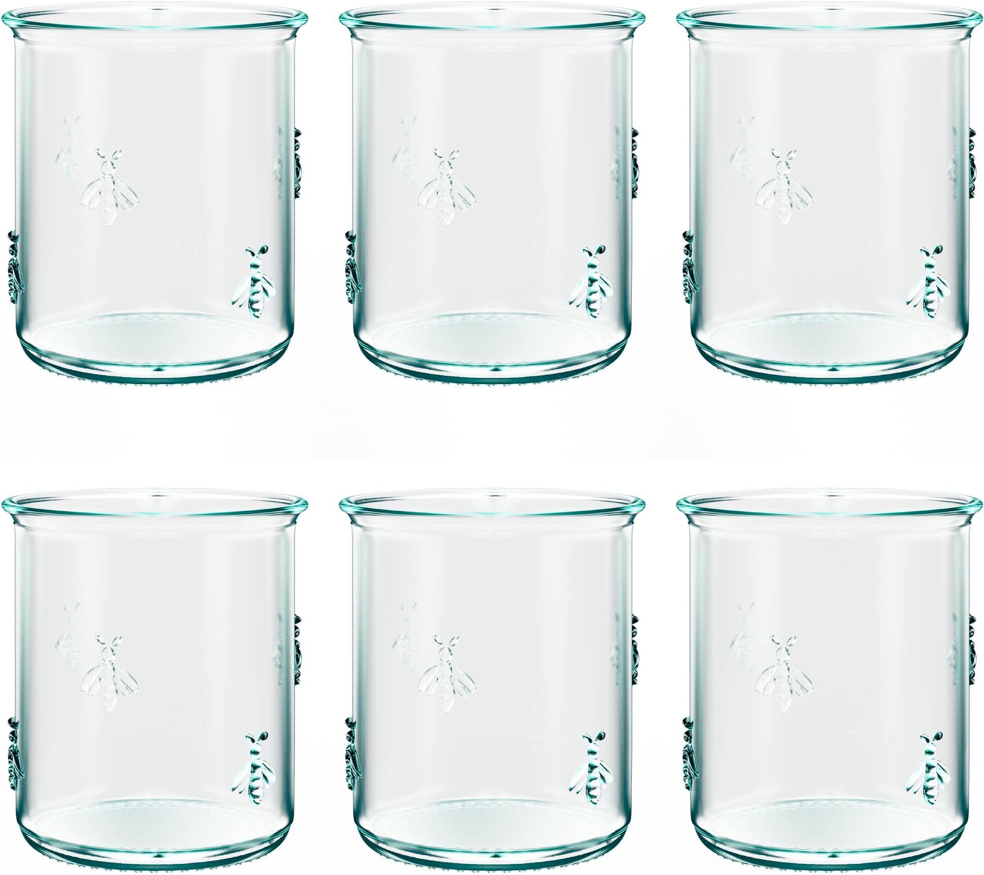 Amici Home Regina DOF Glass | 12 Oz | Italian Made, Recycled Green Glass | Drinking Glass with Em... | Amazon (US)