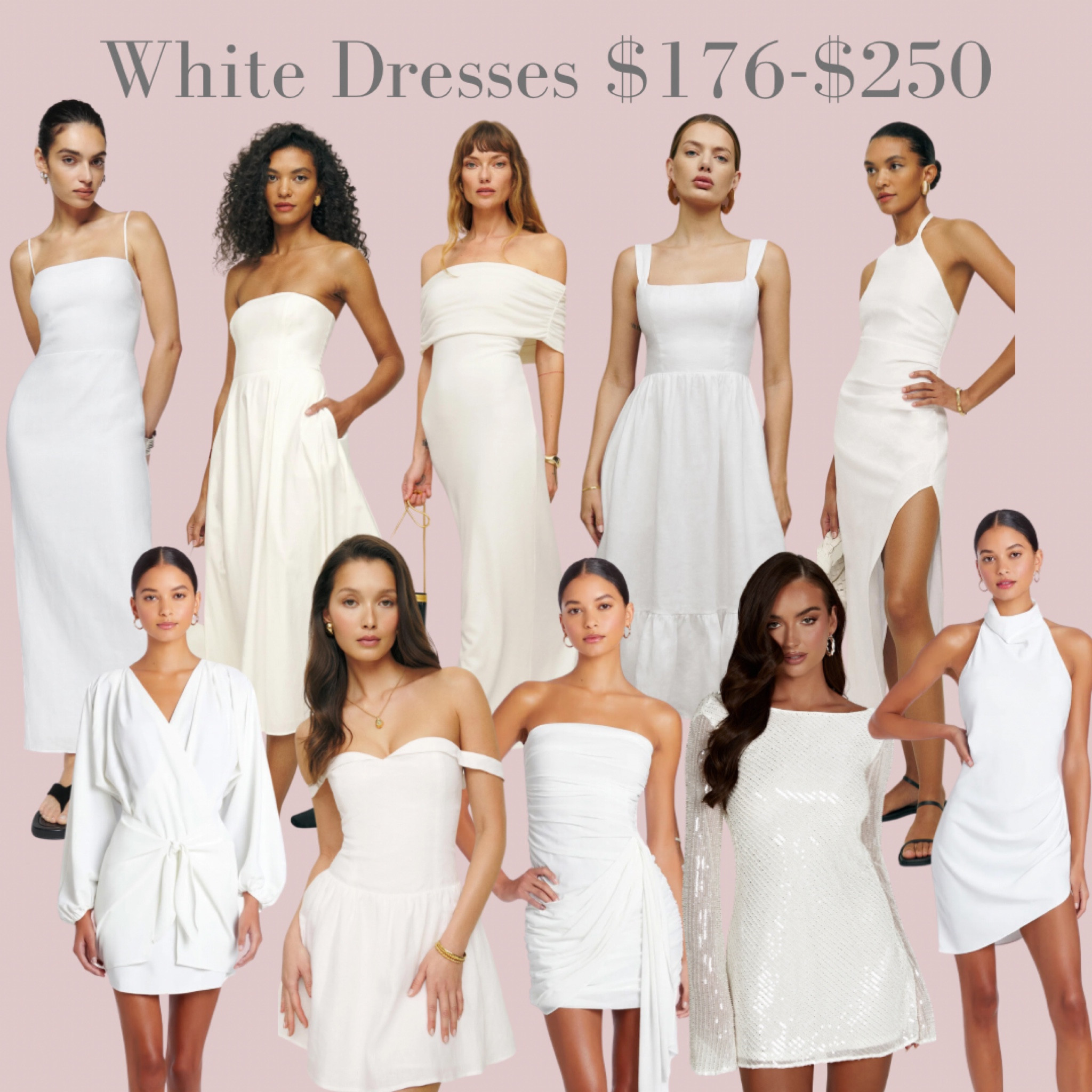 Check out these mid to low priced white dresses that are so cute for your graduation or bridal party. Check out these off the shoulder dresses high neck dresses dresses a line dresses and more.

#LTKSeasonal #LTKparties #LTKU