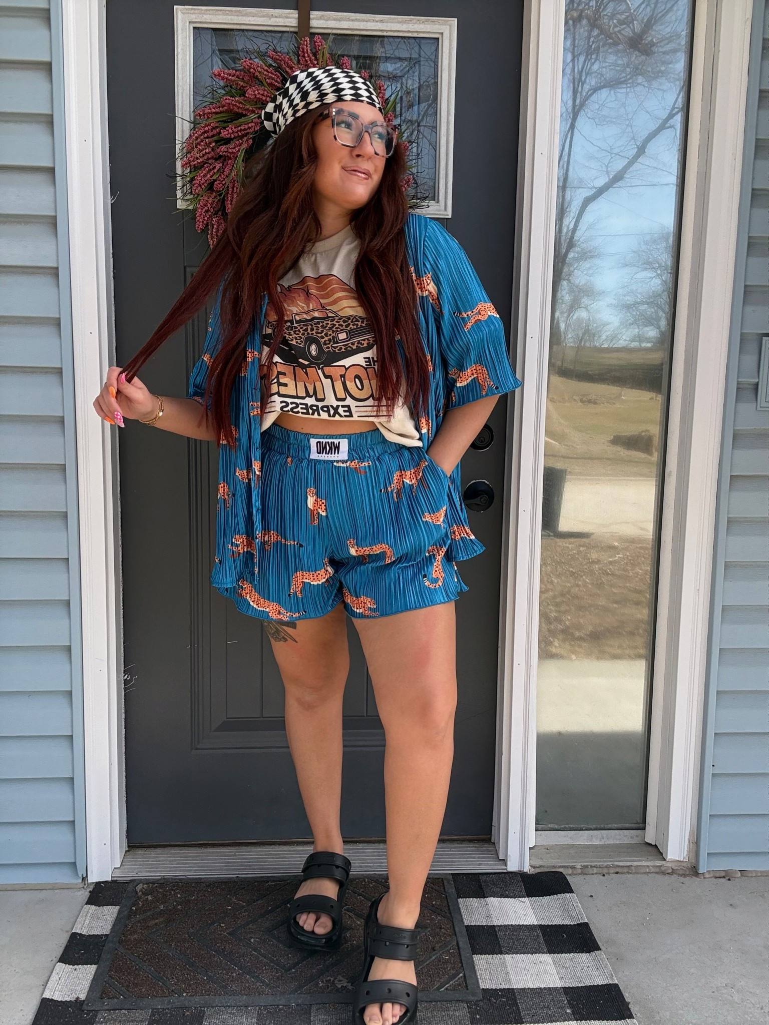 Obsessing over this set🔥🐆 
Wearing my true size L
Code KARADOOLEY saves 

#LTKMidsize #LTKootd