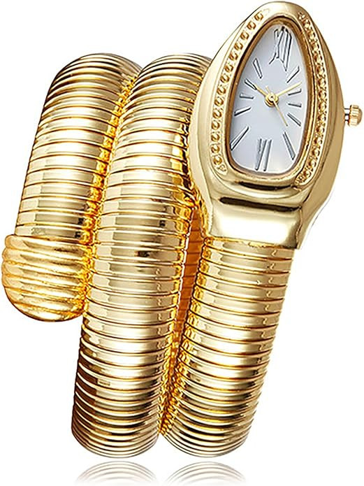 Snake Shape Bangle Watch, Snake Watches for Women, Unique Design Wrap Around Watches, Roman Numer... | Amazon (US)