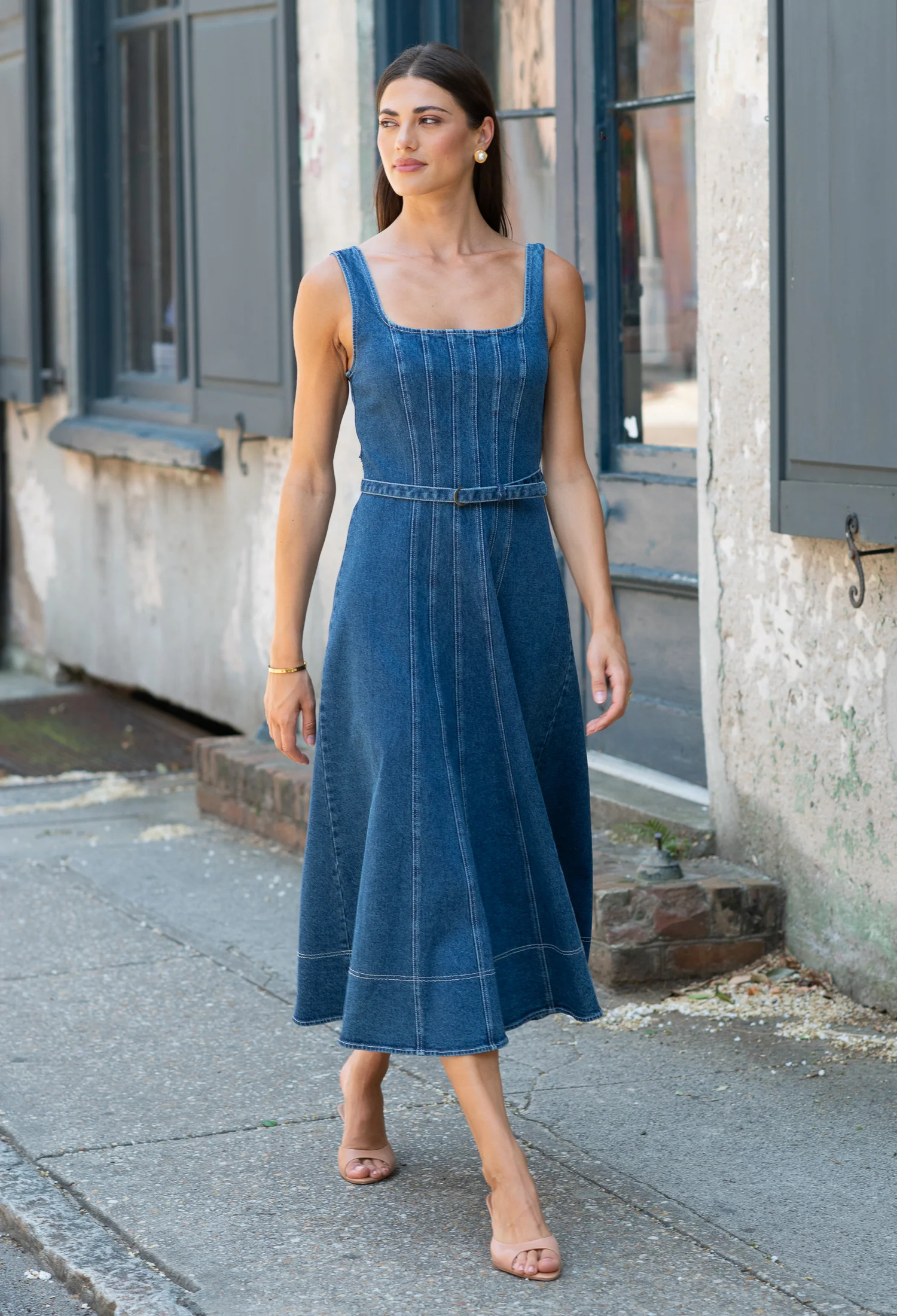 Alice Dress in Washed Denim | Elizabeth James The Label