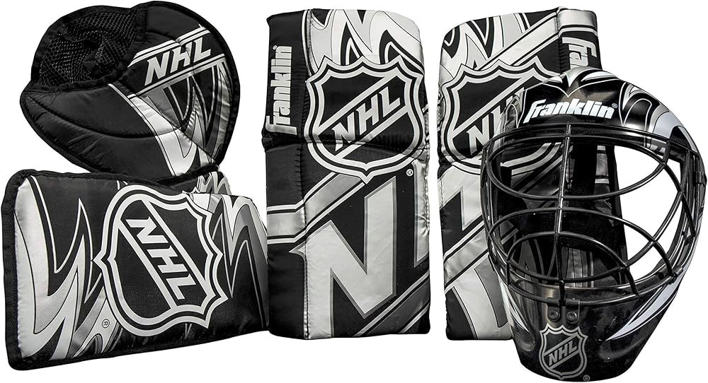 Franklin Sports 12436 NHL Mini Hockey Goalie Equipment with Mask Set, Colors May Vary, 4-10 yrs | Amazon (US)
