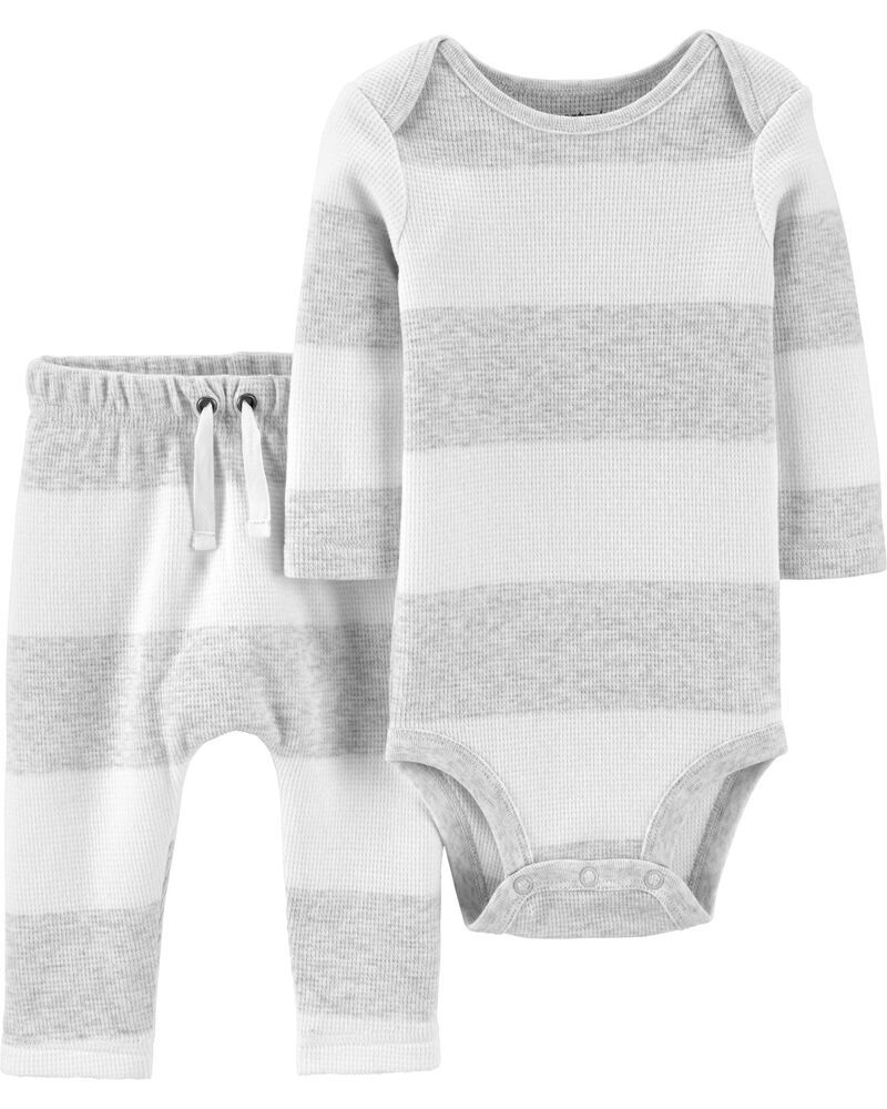 2-Piece Striped Thermal Bodysuit Pant Set | Carter's